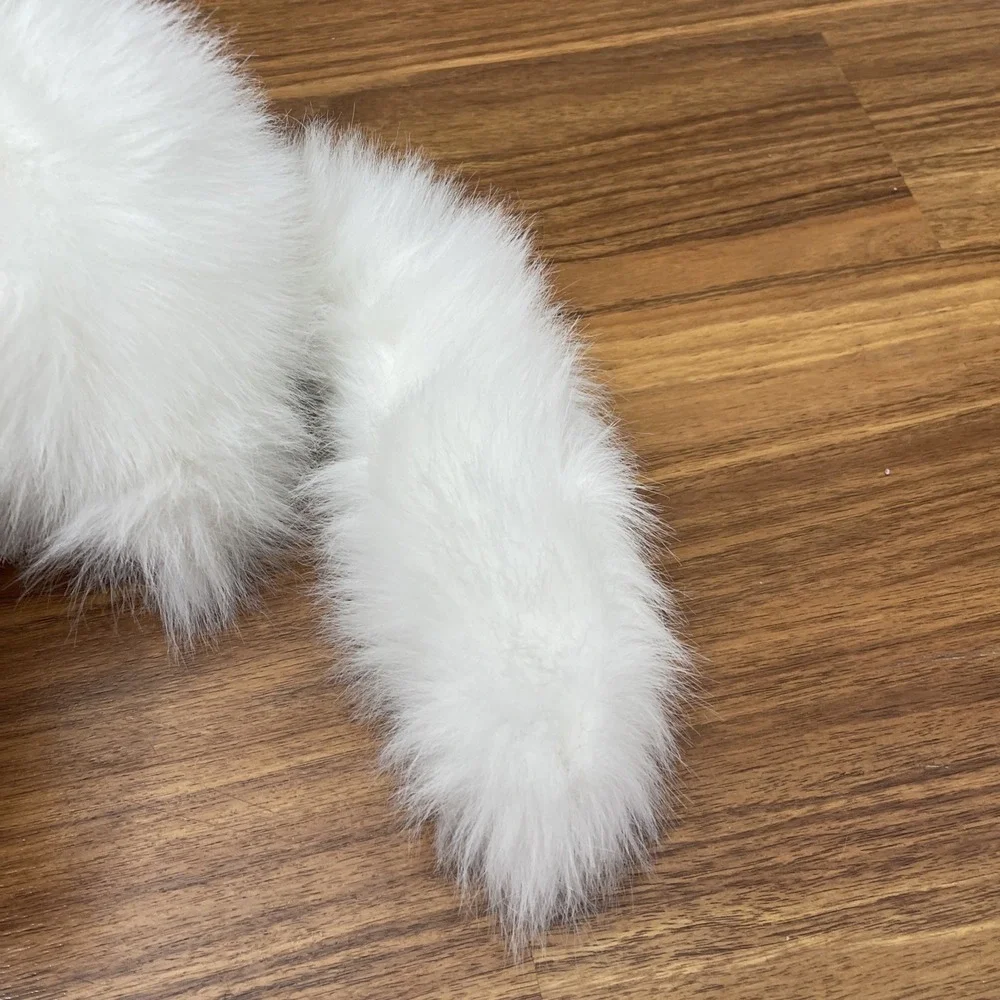 Russ Caress Soft Pets Nikki White‎ Persian Kitty Fluffy Realistic Cat Plush